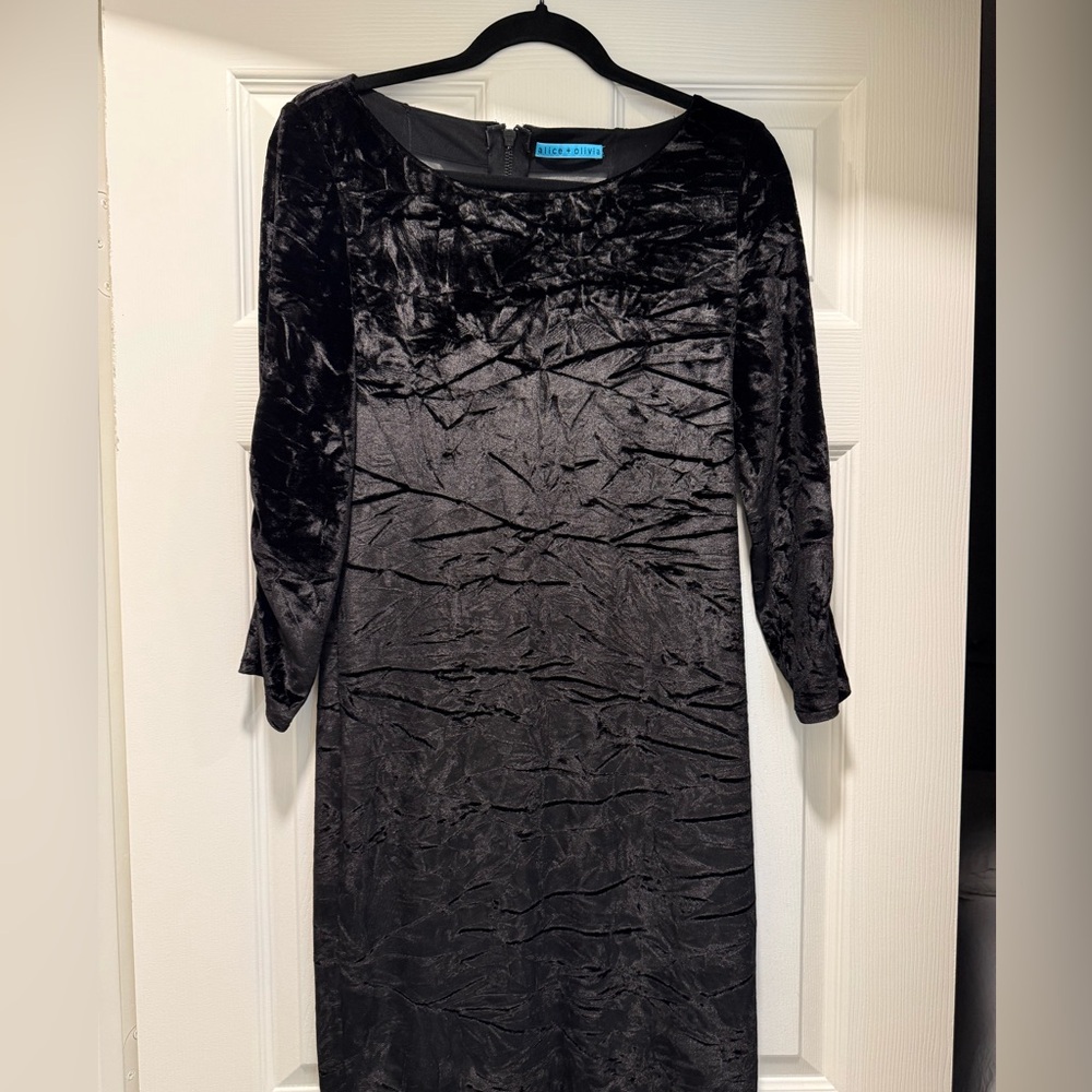 Alice + Olivia Black Long Sleeve Dress